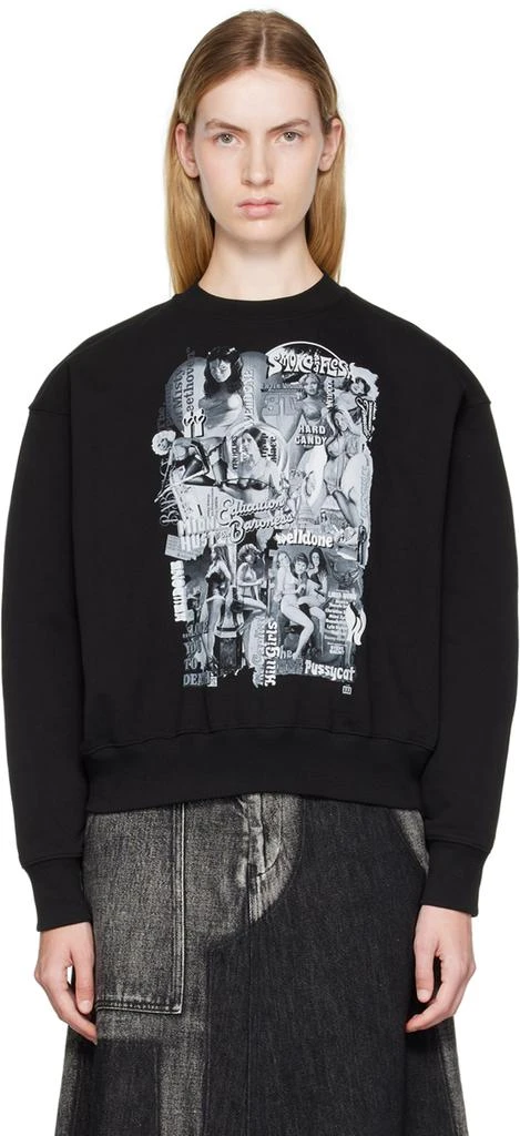商品We11done|Black Movie Collage Sweatshirt,价格¥700,第1张图片