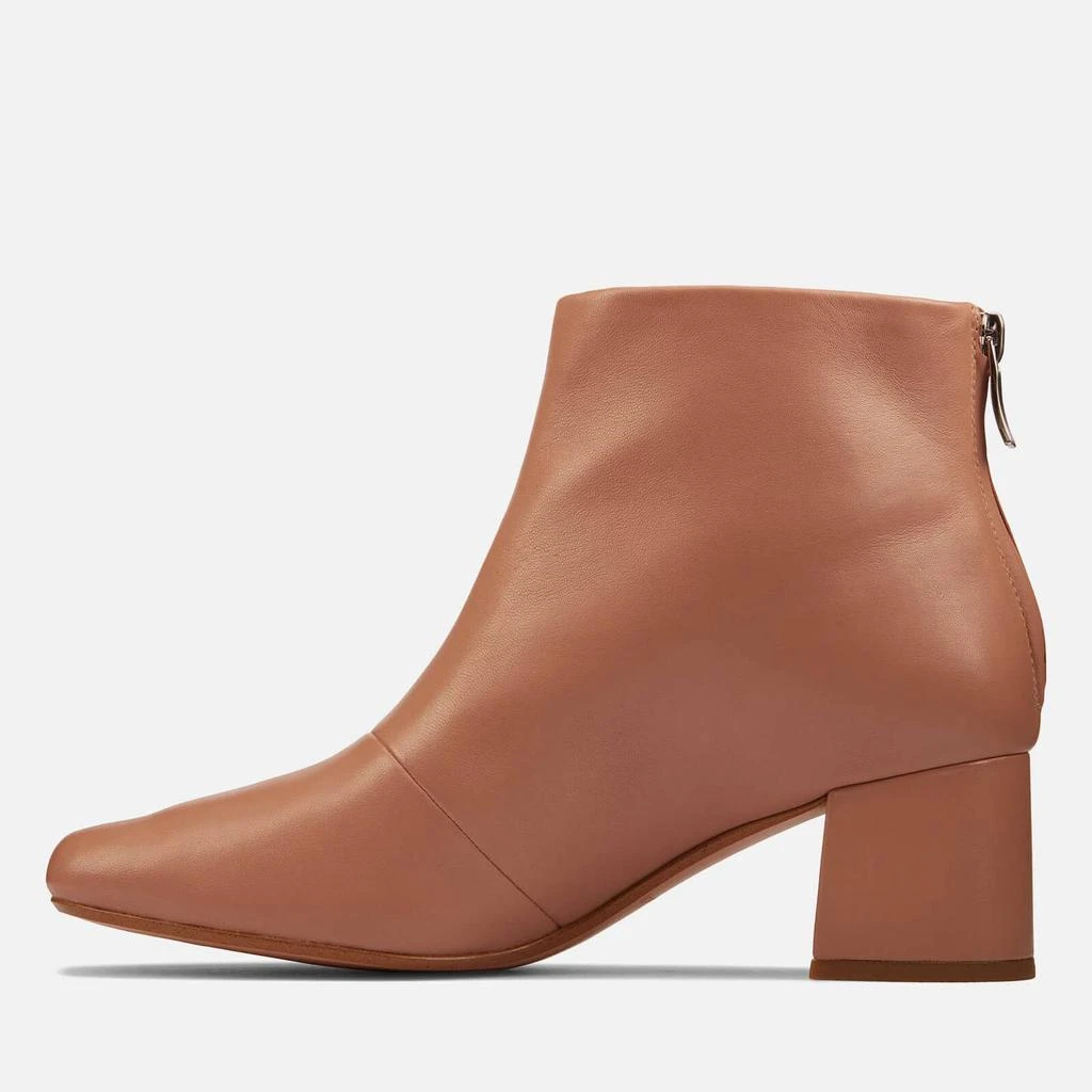 商品Clarks|CLARKS WOMEN'S SHEER 55 ZIP LEATHER HEELED ANKLE BOOTS - PRALINE,价格¥296,第2张图片详细描述