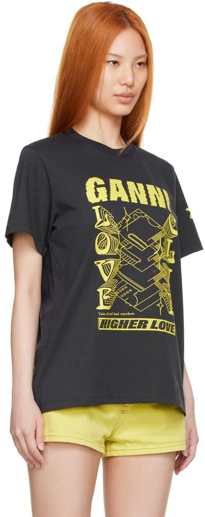 商品Ganni|Black Organic Cotton T-Shirt,价格¥480,第2张图片详细描述