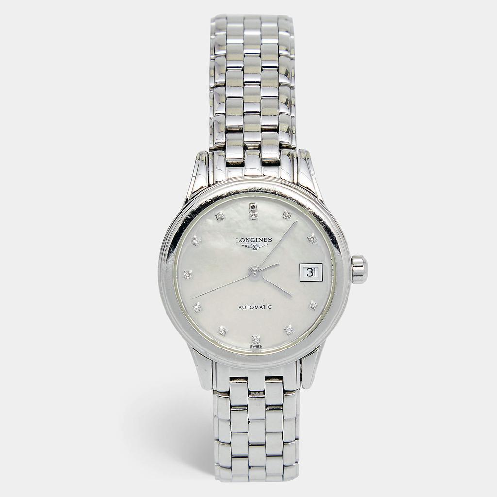 商品[二手商品] Longines|Longines Mother of Pearl Stainless Steel Flagship L4.274.4.87.6 Women's Wristwatch 26 mm,价格¥5794,第1张图片