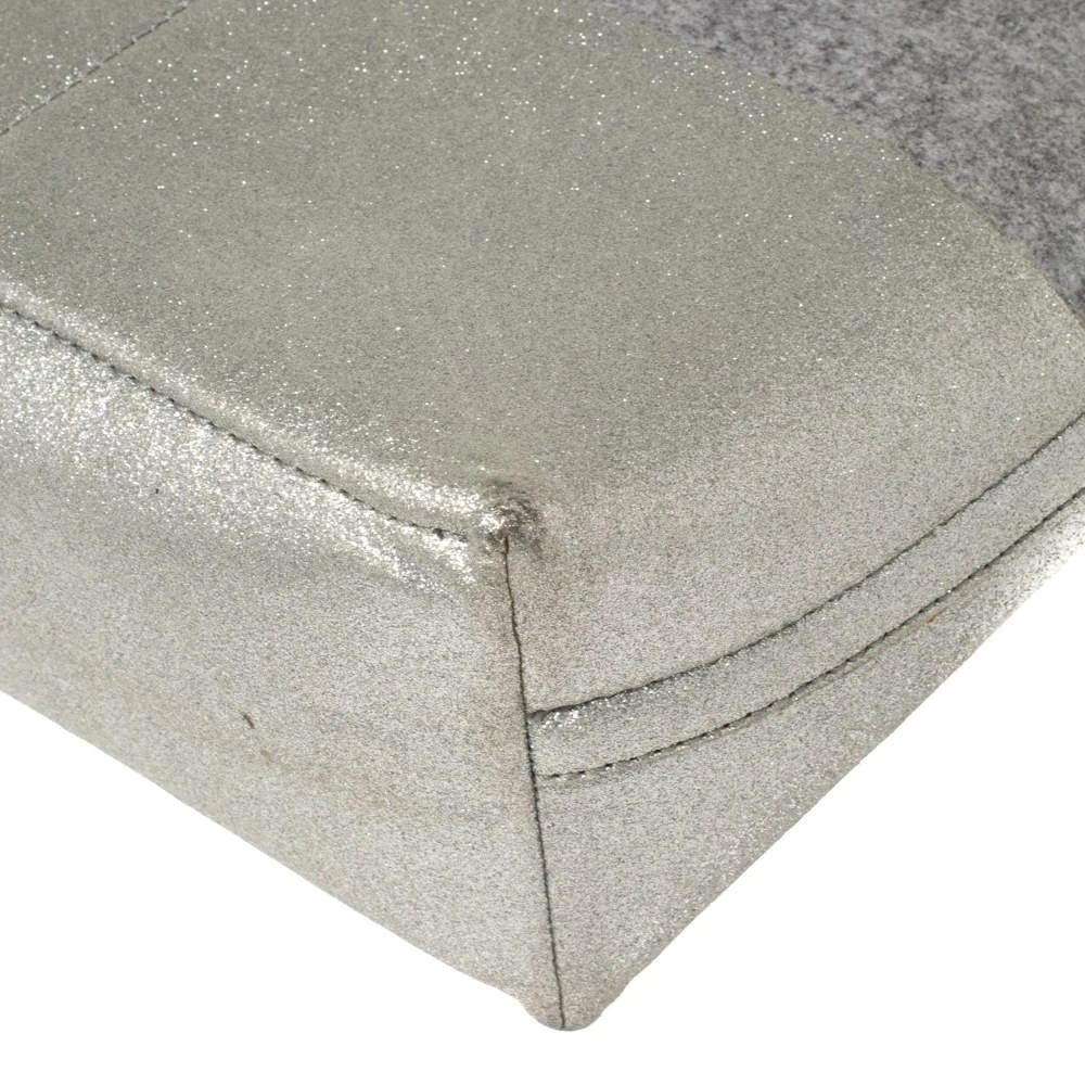 Kate Spade Grey Frosted Wool and Leather Quinn Tote 商品