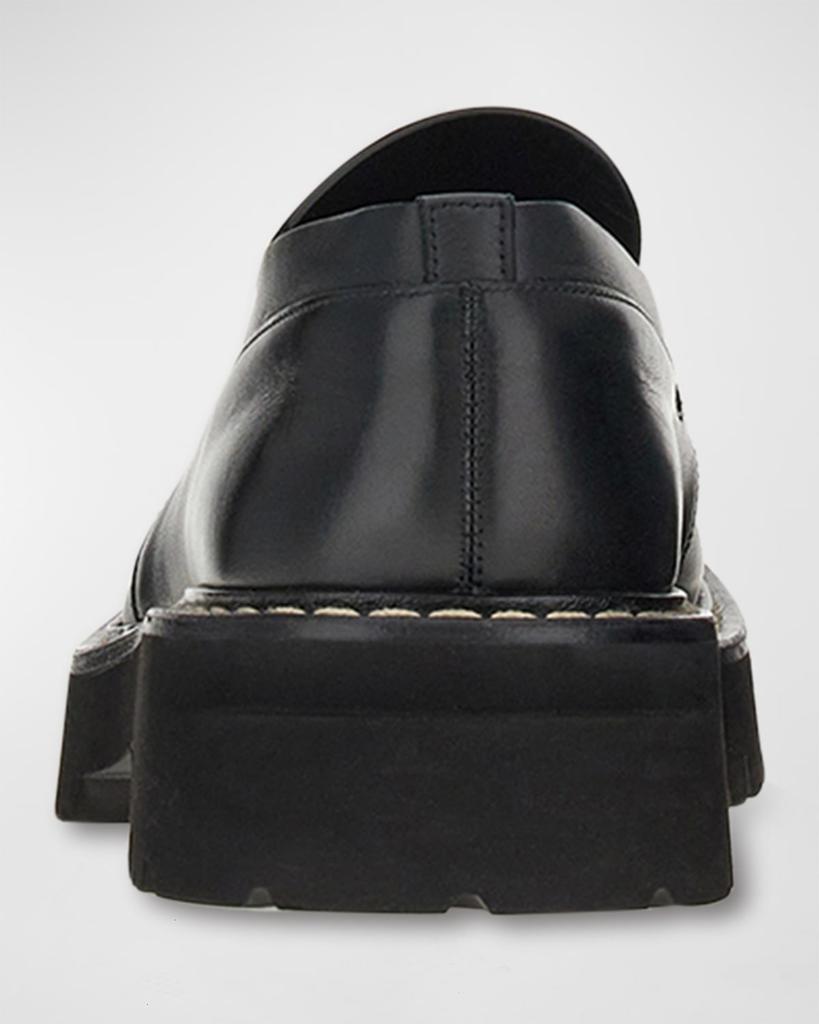 Men's Ignazio Lug Sole Gancio-Buckle Leather Loafers商品第3张图片规格展示