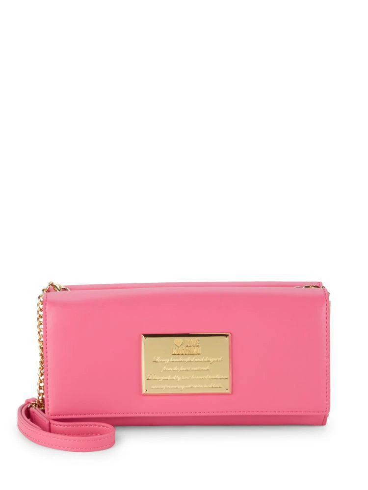 商品Moschino|Faux Leather Crossbody Wallet,价格¥708,第1张图片