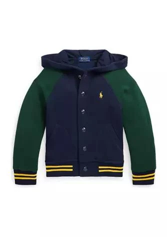 商品Ralph Lauren|Lauren Childrenswear Boys 4 7 Fleece Hooded Baseball Jacket,价格¥429,第1张图片