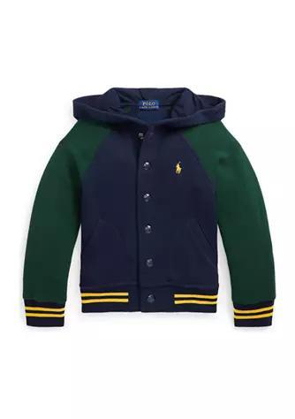 商品Ralph Lauren|Boys 4-7 Fleece Hooded Baseball Jacket,价格¥489,第1张图片