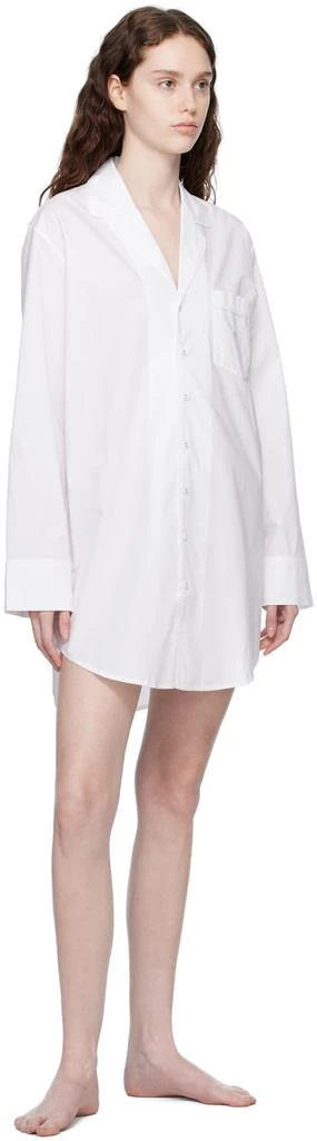 商品SKIMS|White Poplin Sleep Cotton Button Up Dress,价格¥425,第4张图片详细描述