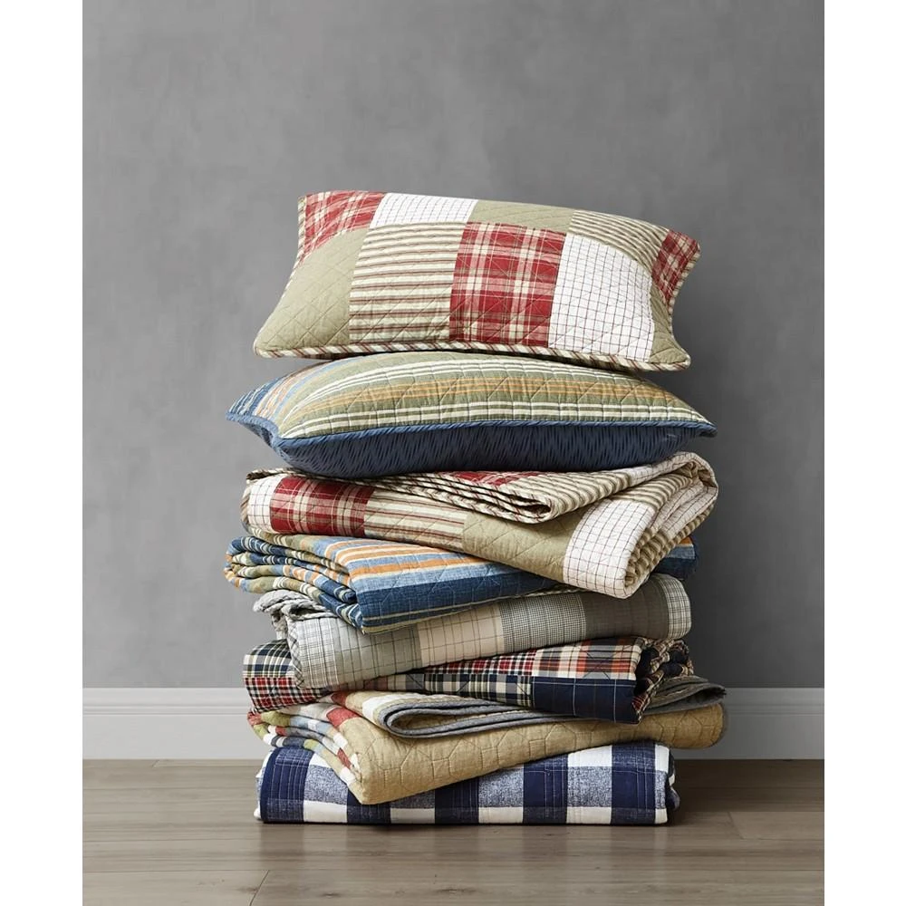 Yakima Valley Stripe Persimmon Reversible 2-Piece Twin Quilt Set 商品