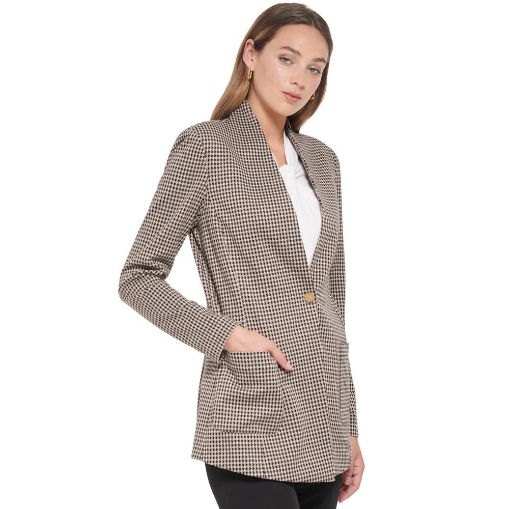 商品Tommy Hilfiger|Women's Snap-Front Houndstooth Jacket,价格¥413,第3张图片详细描述