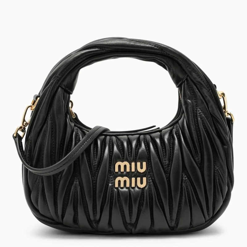 商品Miu Miu|Black quilted leather handbag,价格¥10757,第1张图片