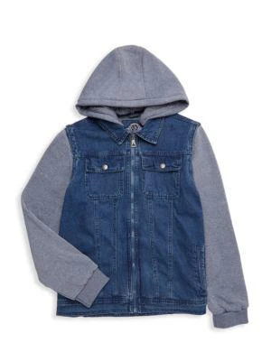 商品Urban Republic|Boy's Twofer Hooded Denim Jacket,价格¥161,第1张图片