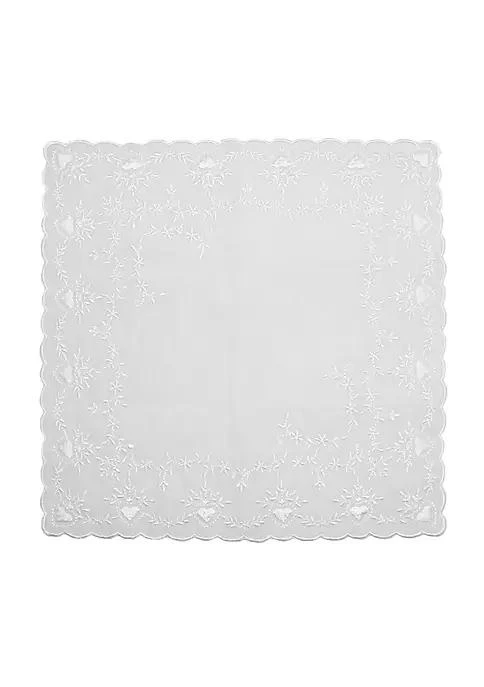 商品belk|Womens Soft Cotton Bridal Heart Embroidered Handkerchief,价格¥127,第2张图片详细描述