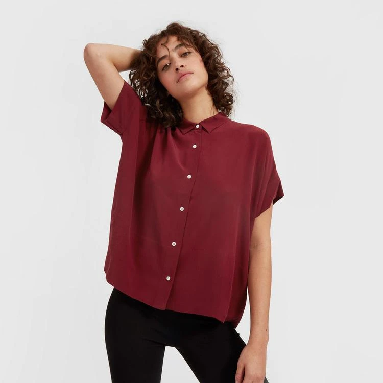 商品Everlane|丝绸短袖宽松衬衫,价格¥391-¥435,第1张图片