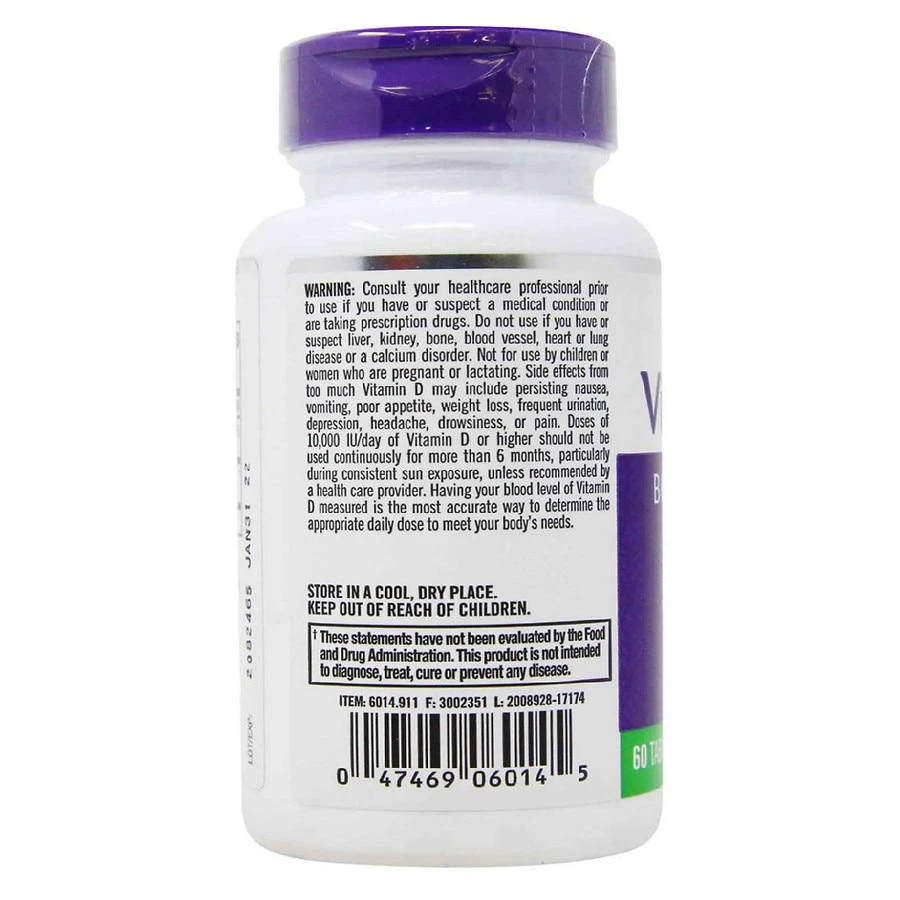 商品Natrol|Vitamin D3 10,000 IU Bone & Joint Health Maximum Strength Tablets,价格¥60,第3张图片详细描述