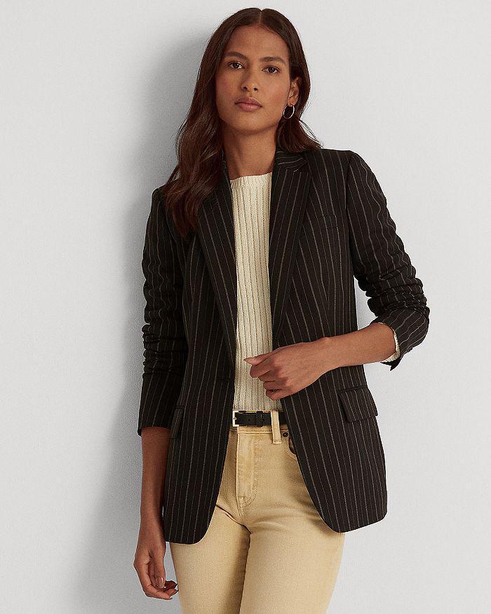 商品Ralph Lauren|Pinstriped Single Button Blazer,价格¥1519,第6张图片详细描述