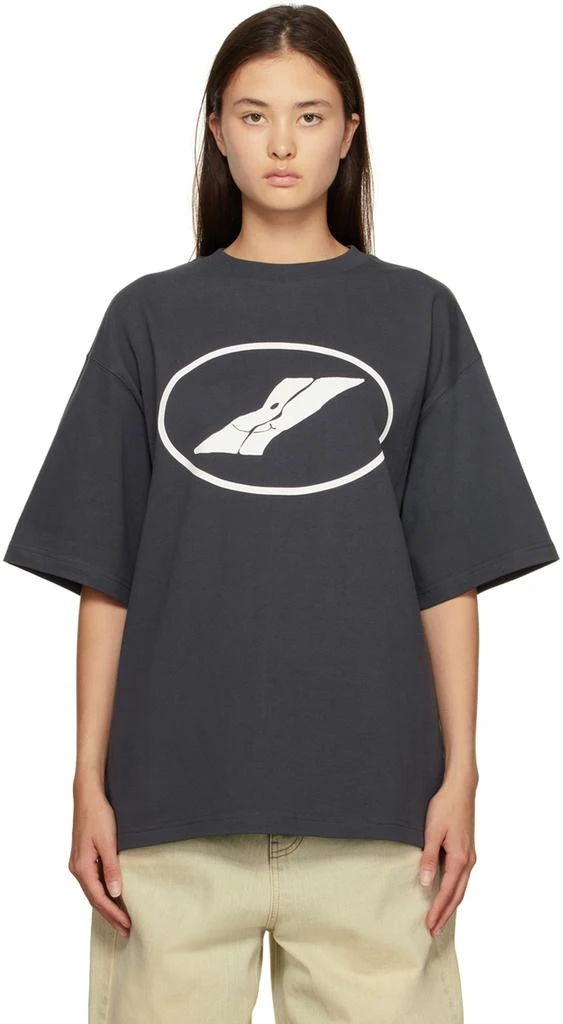 商品We11done|Gray Printed T-Shirt,价格¥805,第1张图片