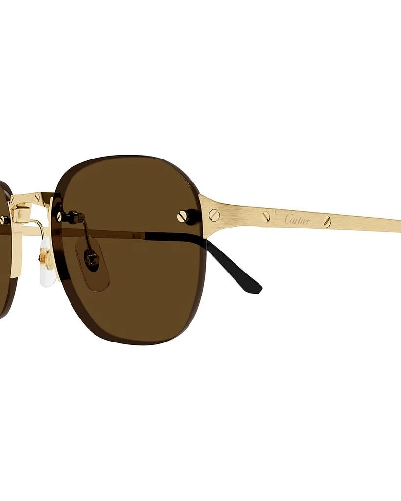 Santos Classic 24K Gold Plated Rimless Pilot Sunglasses, 53mm 商品