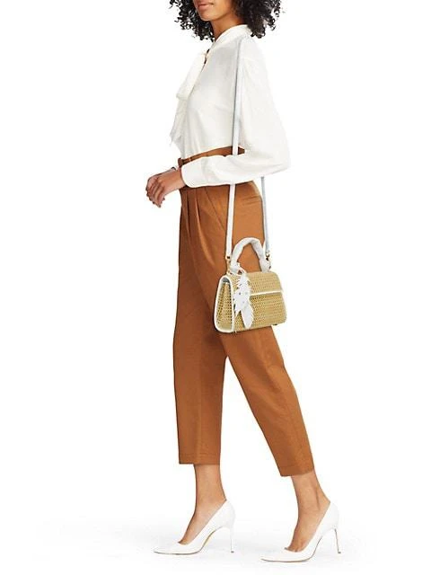 商品Nancy Gonzalez|Mini Lexi Raffia-Crocodile Knotted Handle Bag,价格¥5983,第3张图片详细描述