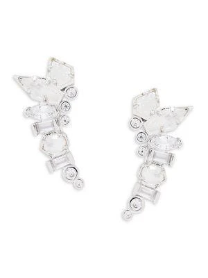 商品Kendra Scott|Ashlyn Rhodium Plated & Cubic Zirconia Drop Earrings,价格¥353,第1张图片