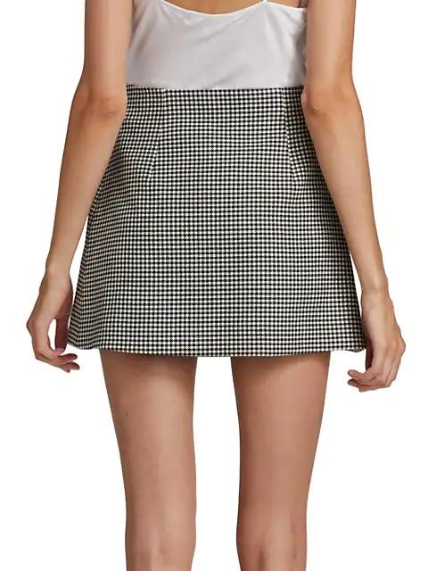 Renna Houndstooth Wrap Miniskirt商品第5张图片规格展示