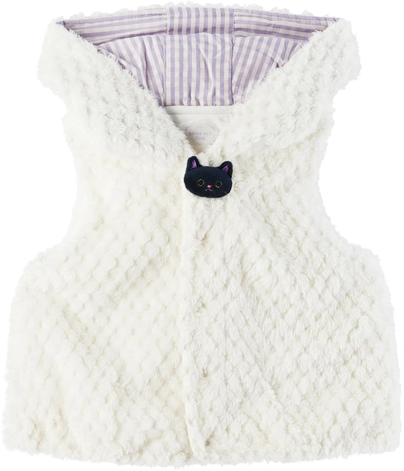 商品ANNA SUI MINI|SSENSE Exclusive Baby Off-White Vest,价格¥268,第1张图片