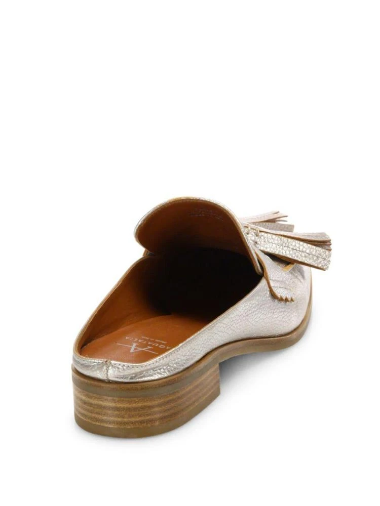 商品Aquatalia|Stella Metallic Leather Flat Mules,价格¥1186,第2张图片详细描述