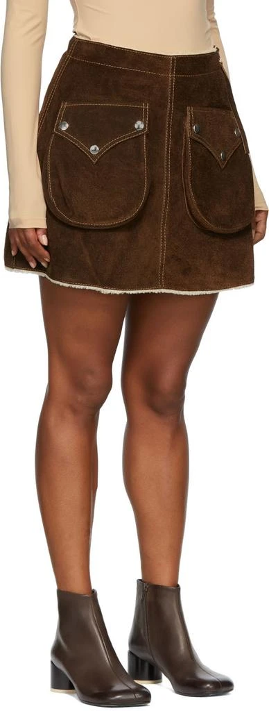 商品MAISON MARGIELA|Brown Calfskin Miniskirt,价格¥2574,第2张图片详细描述