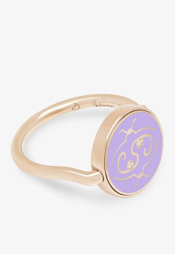 商品Intisars|Me Oh Me Purple Exceptional18K Rose Gold Diamond Ring,价格¥25914,第3张图片详细描述