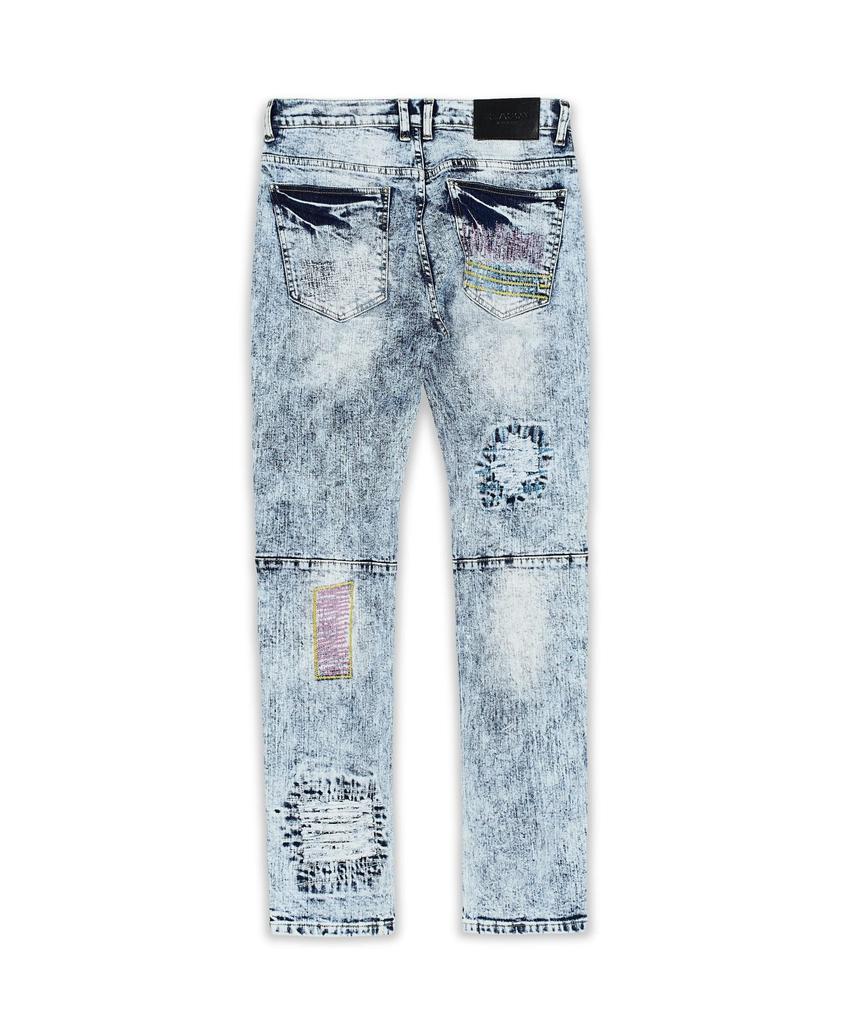 Teddy Bear Multi Patch Light Denim Jeans商品第4张图片规格展示