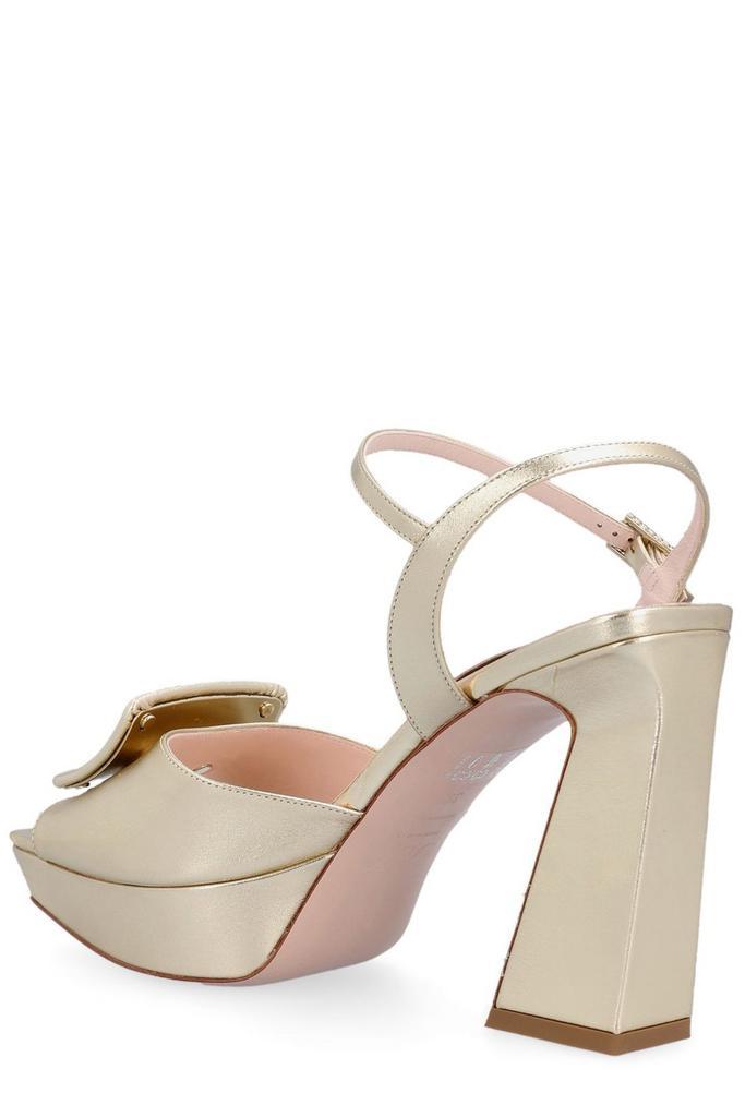 商品Roger Vivier|Roger Vivier Covered Buckle Platform Sandals,价格¥4241,第3张图片详细描述