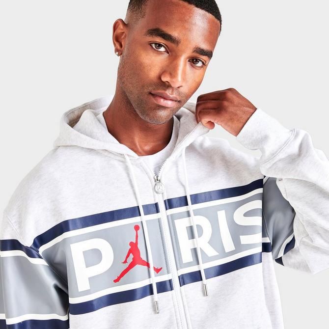Men's Jordan Paris Saint-Germain Logo Full-Zip Hoodie商品第5张图片规格展示