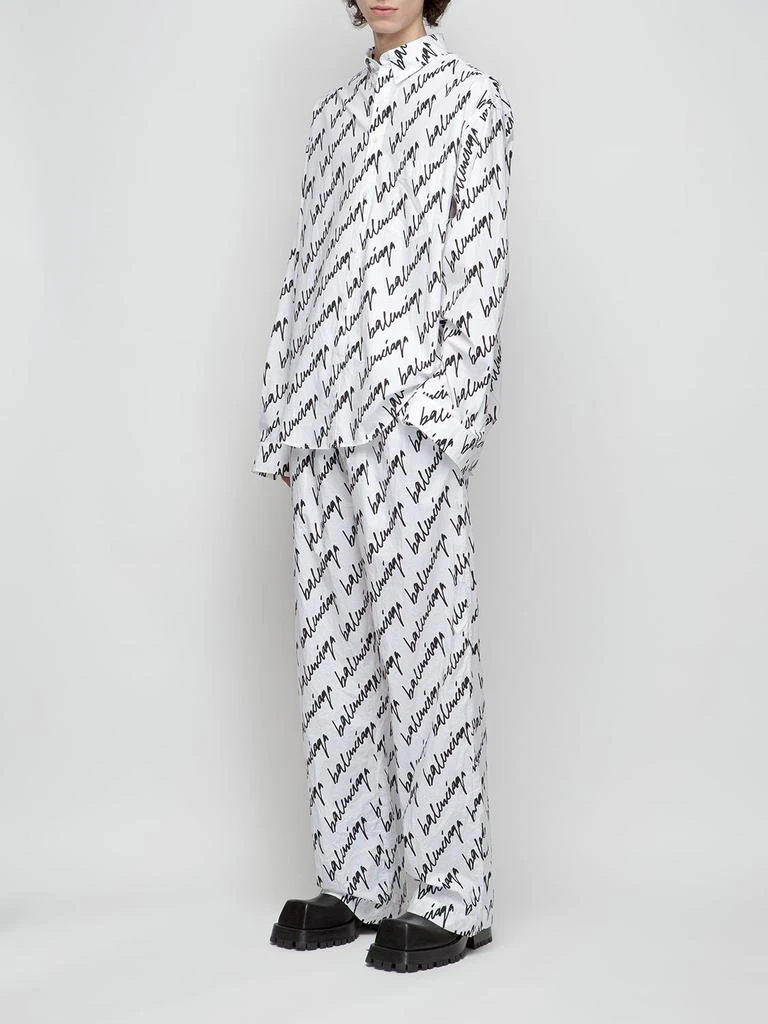 商品Balenciaga|New Scribble Logo Cotton Poplin Shirt,价格¥9028,第1张图片详细描述