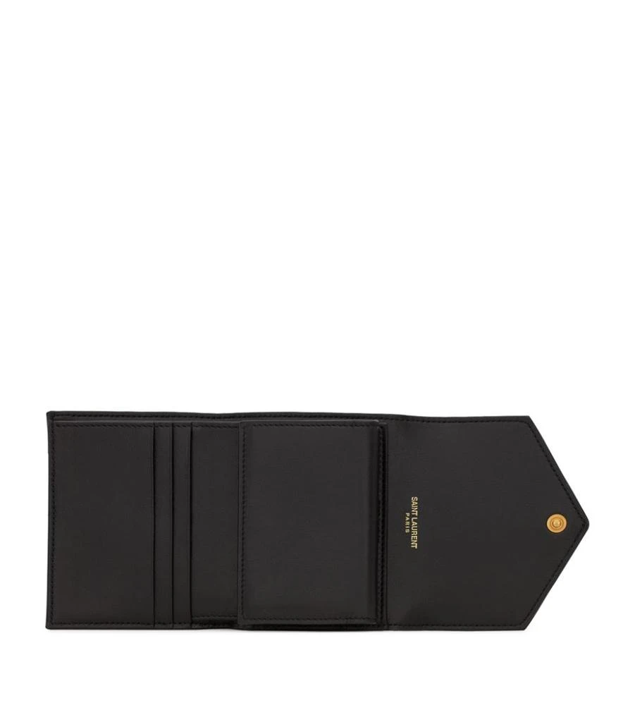 商品Yves Saint Laurent|Leather Quilted Trifold Wallet,价格¥4500,第3张图片详细描述