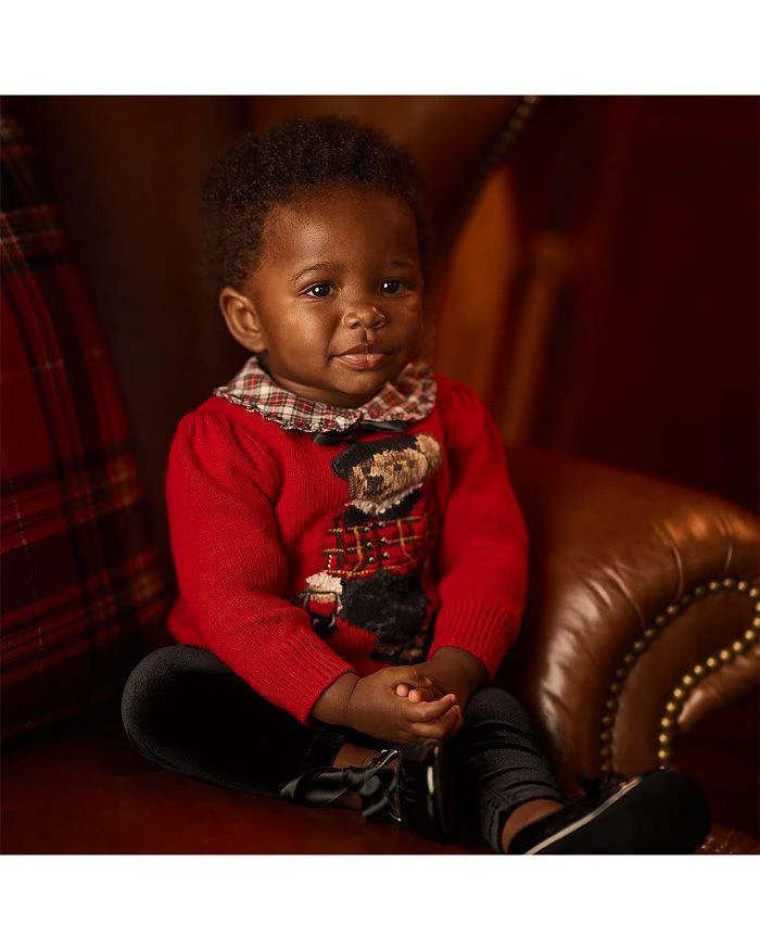 商品Ralph Lauren|Girls' Polo Bear Intarsia Sweater - Baby,价格¥353,第3张图片详细描述