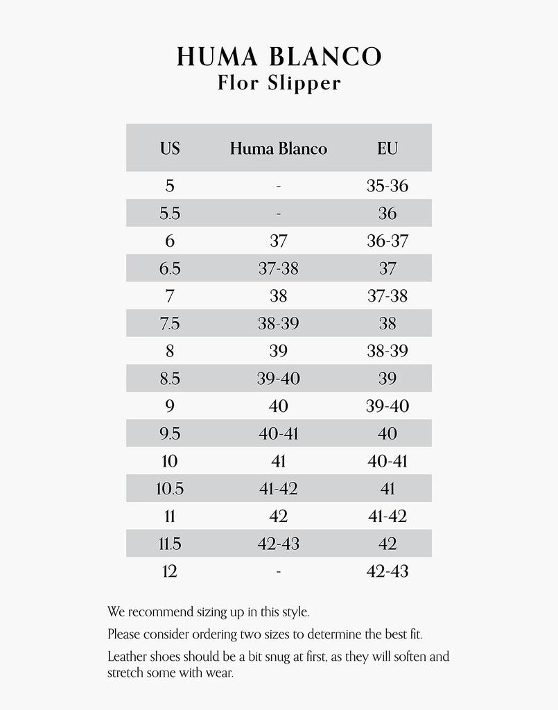 HUMA BLANCO Leather Flor Slipper Slides商品第4张图片规格展示