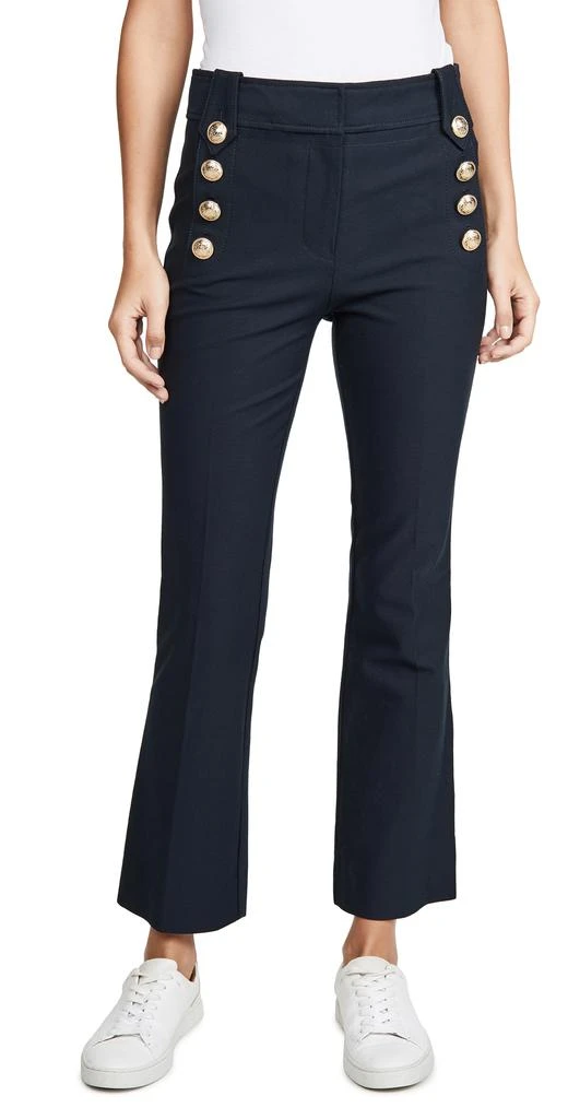 商品Derek Lam|Derek Lam 10 Crosby Robertson Cropped Flare Trousers with Sailor Buttons,价格¥1354,第1张图片