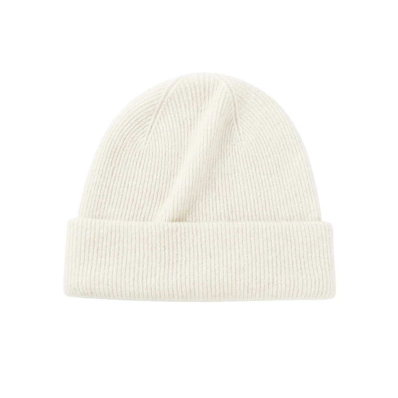秋冬针织帽女纯色简约保暖毛线帽羊绒混纺时尚堆��堆帽显脸小包头帽 商品