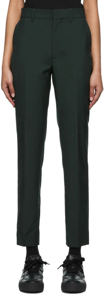 商品AMI|Green Virgin Wool Trousers,价格¥864,第1张图片