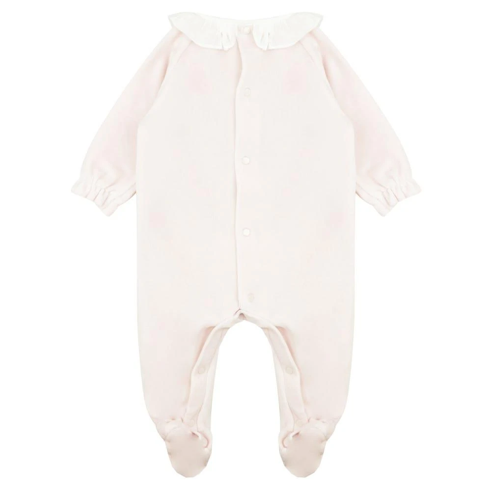 商品Paz Rodriguez|Pink & White Velour Romper Hat & Bib Gift Set,价格¥299,第3张图片详细描述