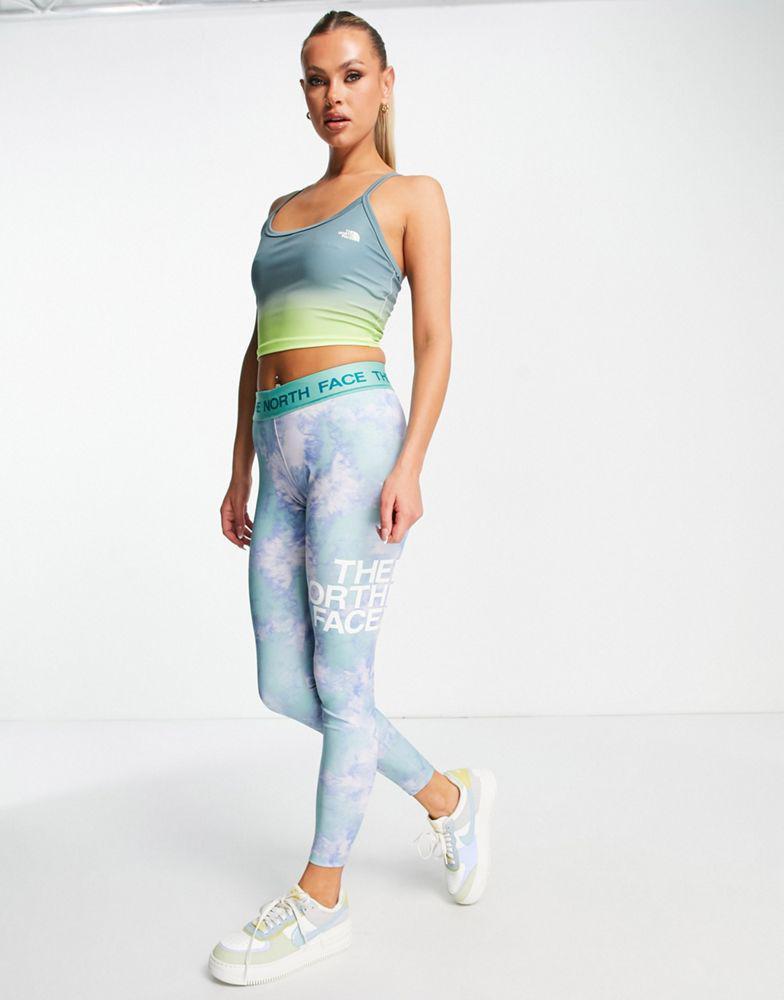 商品The North Face|The North Face Training Flex mid rise leggings in lilac dye print,价格¥448,第6张图片详细描述