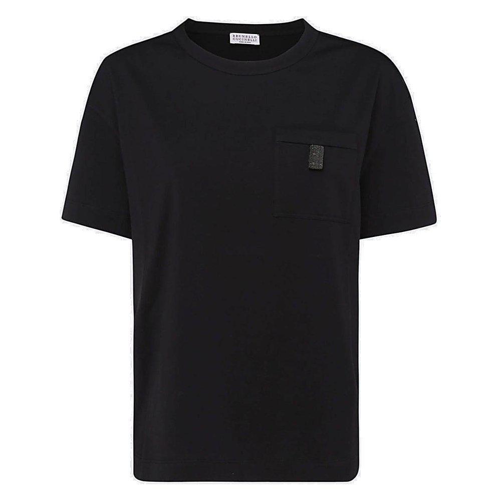 商品Brunello Cucinelli|Brunello Cucinelli Pocket-Loop Detailed Crewneck T-Shirt,价格¥2563,第1张图片