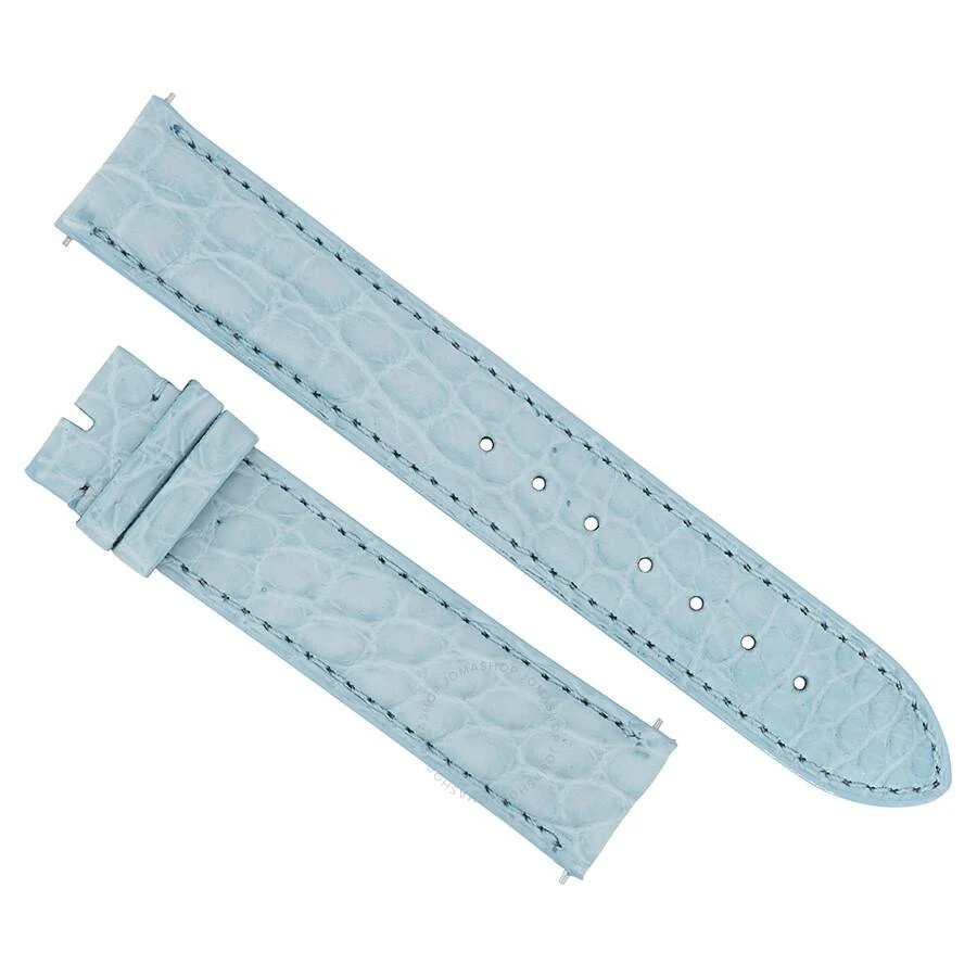 商品Hadley Roma|Matte Baby Blue 19 MM Alligator Leather Strap,价格¥371,第1张图片