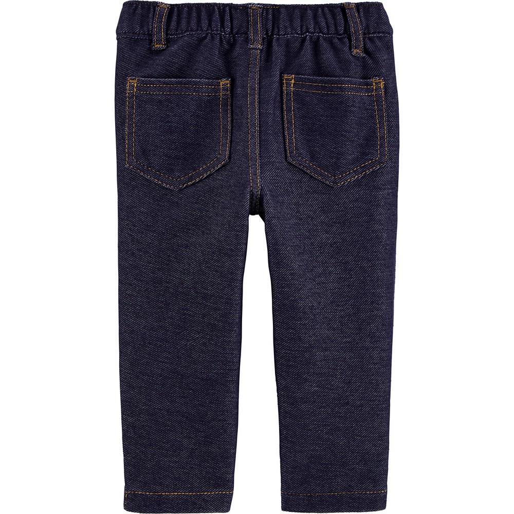 商品Carter's|Baby Girls Pull-On Yarn-Dyed Denim Pants,价格¥42,第4张图片详细描述