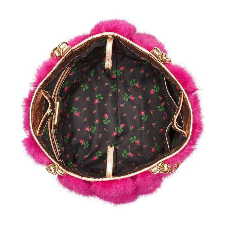 商品Betsey Johnson|Lux Faux-Fur Medium Satchel with Chain Strap,价格¥703,第3张图片详细描述
