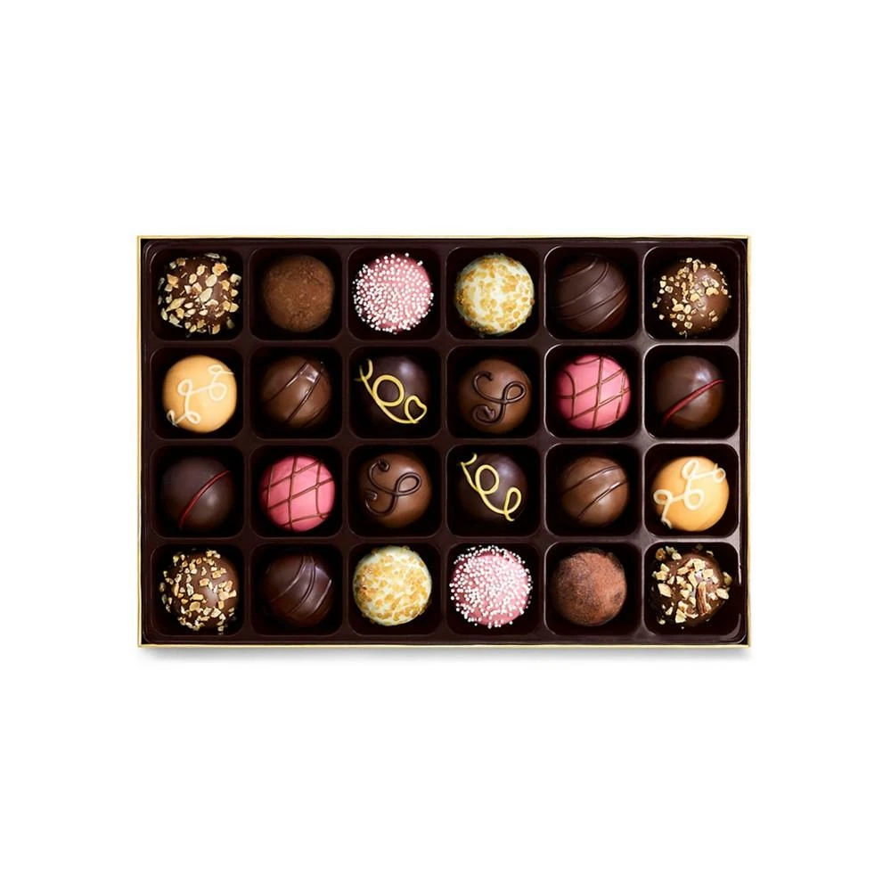 商品Godiva|Signature Chocolate Truffle Gift Box, Red Ribbon, 24 Piece,价格¥256,第4张图片详细描述