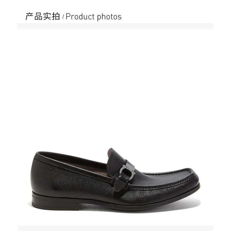 商品Salvatore Ferragamo|香港直邮Salvatore Ferragamo菲拉格慕黑色男士休闲乐福鞋,价格¥5514,第9张图片详细描述