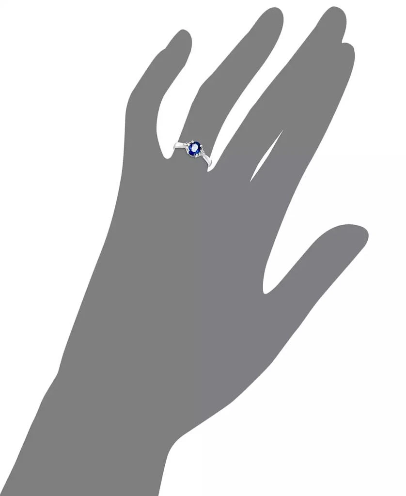 商品Macy's|Sapphire (9/10 ct. t.w.) and Diamond Accent Ring in 14k White Gold (Also Available in Tanzanite, Emerald and Ruby),价格¥4137,第4张图片详细描述