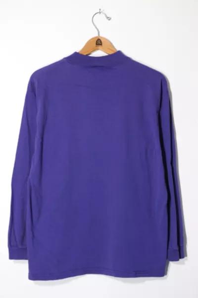 Vintage NFL Minnesota Vikings Embroidered Mock Turtle Neck Long Sleeve T-shirt商品第3张图片规格展示