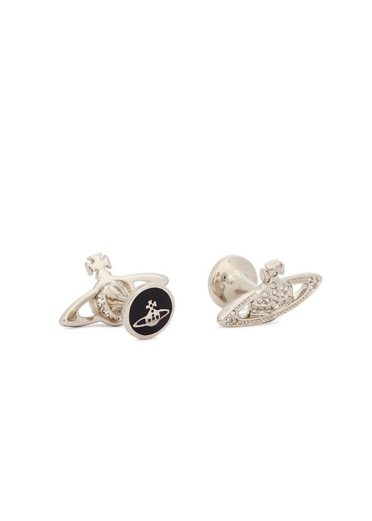 商品Vivienne Westwood|Mini Bas Relief silver-tone orb cufflinks,价格¥652,第1张图片