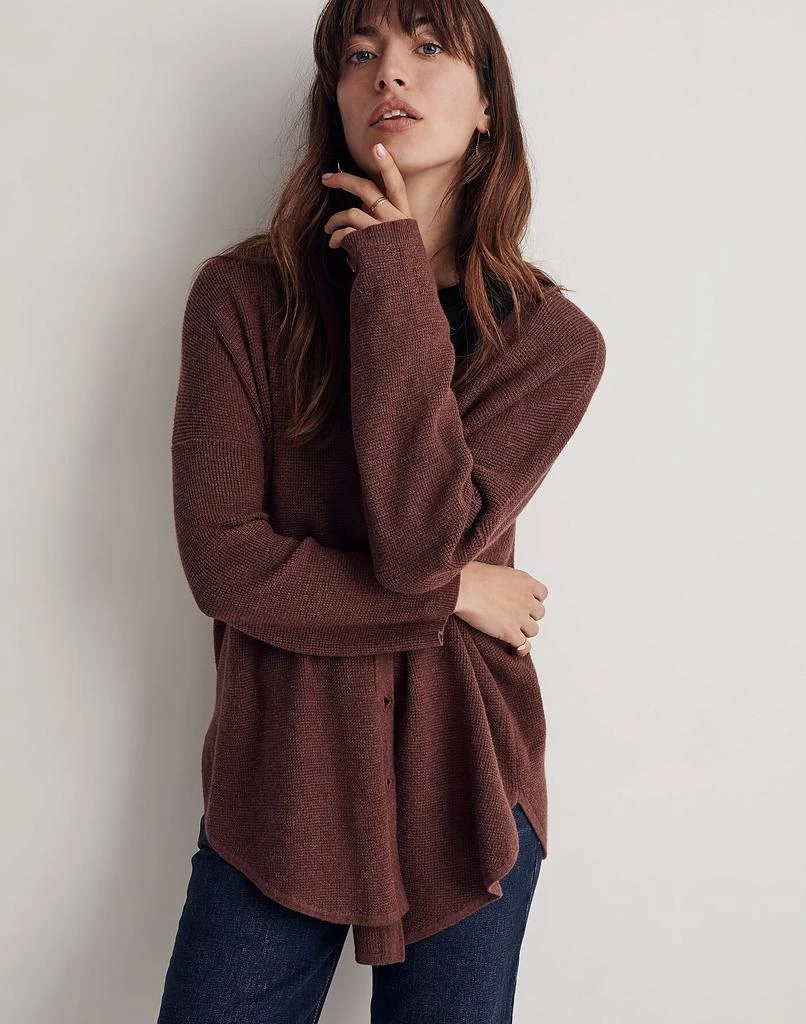 商品Madewell|Waffle-Stitch Cardigan Sweater,价格¥720,第4张图片详细描述