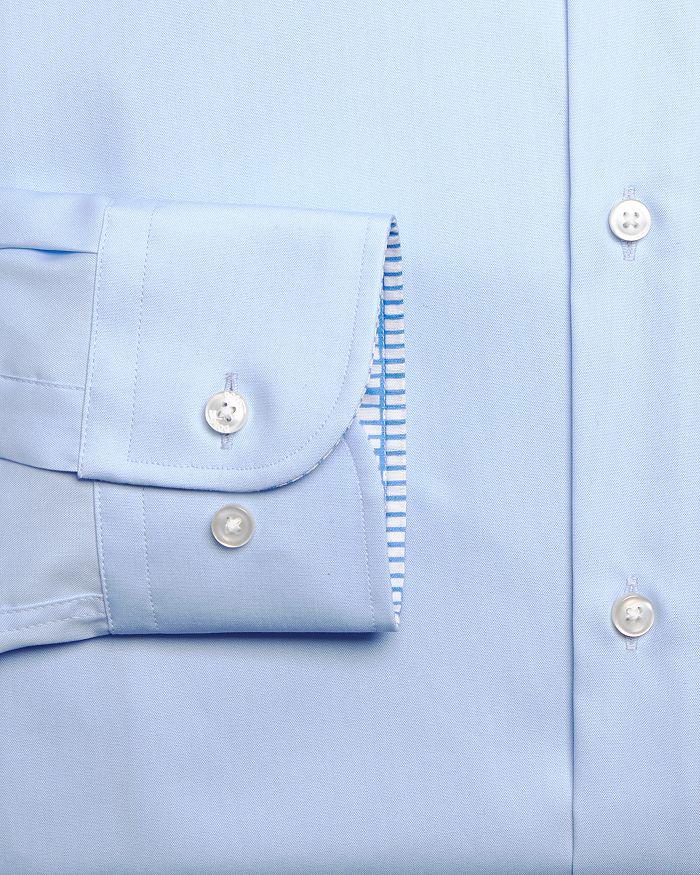 H-Hank-Kent-C3-214 1 Cotton Contrast Trim Slim Fit Dress Shirt商品第2张图片规格展示